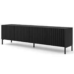 Bestmobilier Lara - meuble tv - pieds noirs - 200 cm