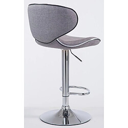 Acheter Decoshop26 Lot de 2 tabourets de bar pivotant design moderne en tissu gris support en métal chromé 10_0004269