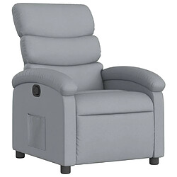 Maison Chic Fauteuil inclinable,Fauteuil luxe de relaxation Gris clair Tissu -MN22589