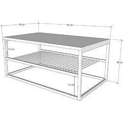 Avis Hanah Home Table basse en aggloméré et métal Asude.