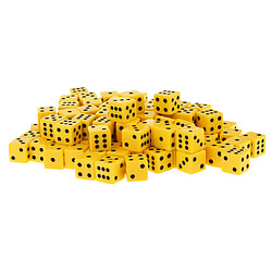 100 X 16mm Opaques Six Spots Face Jeux Rpg Dés Jaune