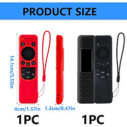 SANAG 2 Pièces Coque Housse De Silicone Pour Telecommande, Compatible Avec Bn59-01432A/01432J Tm2360E/Tm2361E etui De Protection En Silicone Pour Samsung Telecommande Coque Cell Remote Control Rouge Et