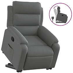 vidaXL Fauteuil inclinable Gris foncé Tissu