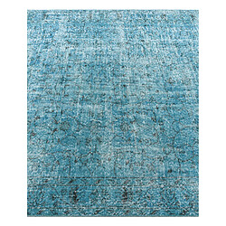 Vidal Tapis de laine 262x163 Bleu Ultra Vintage pas cher