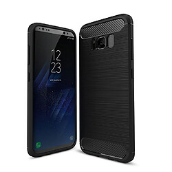 Xeptio Coque de protection brossée Carbon Samsung Galaxy S8 4G 2017 noire