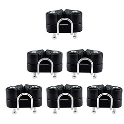 6pcs Noir Voilier Cam Taquet Kayak Ancre Cam Taquet Avec Anneau Principal