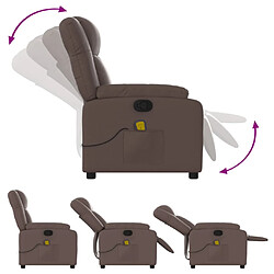 Acheter vidaXL Fauteuil de massage inclinable Marron Similicuir