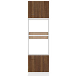 Acheter vidaXL Armoire à micro-ondes Chêne marron 60x57x207 cm