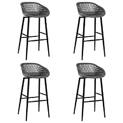 Acheter vidaXL Ensemble de bar 5 pcs Noir et gris