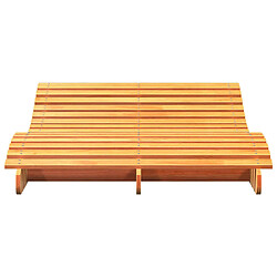 Acheter Maison Chic Chaise longue de jardin| Bain de soleil Relax | Transat cire marron 205x110x31,5 cm bois massif de pin -GKD94533