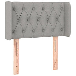 Avis Maison Chic Tête de lit scandinave à LED,meuble de chambre Gris clair 83x16x78/88 cm Tissu -MN39228