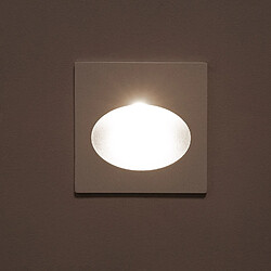 Ledkia Balise Extérieure Murale LED Encastrable 3W Carrée Coney Blanche Blanc chaud 2700K