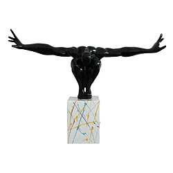 Vente-Unique Grande statue SOLEDAD II en résine - L.73 x H.57 cm - noir