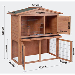 Acheter Bigb Clapier grand espace Cabane pour lapin ou rongeur