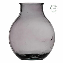 BigBuy Home Vase Gris verre recyclé 29 x 29 x 36 cm