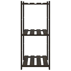 Avis vidaXL Support de rangement à 3 niveaux noir 60x38x90 cm bois pin