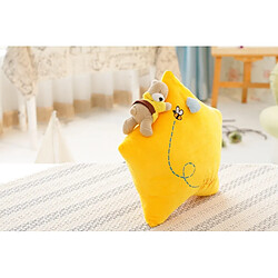 Avis Universal 40cm beau ciel série star peluche coussin peluche douce dessin animé lune poupée sieste coussin chambre décoration bébé cadeau d'anniversaire | oreiller de luxe (jaune)