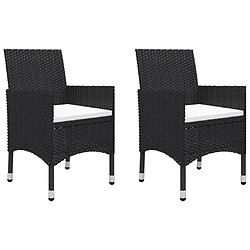 Maison Chic Ensemble de salle à manger de jardin 5 pcs,Table et chaises d'extérieur Noir -GKD354594 pas cher