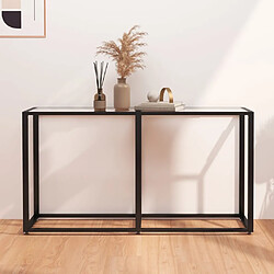 vidaXL Table console Transparent 140x35x75,5 cm Verre trempé