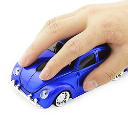 Acheter Souris de jeu sans fil 2.4GMouse Cool Car Beetle Shape avec récepteur USB pour ordinateur portable - Bleu