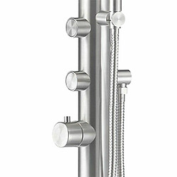 Sined Budoni Inox 316l Douche Dexterieur Avec Mitigeur Et Douchette Inox Satine