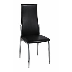 Decoshop26 Lot de 4 chaises de salle à manger cuisine design ergonomique synthétique noir CDS021827