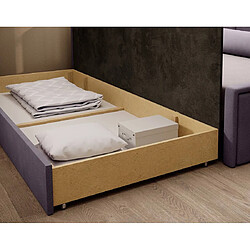 Acheter Bestmobilier James - canapé 3 places gauche convertible avec coffre en velours