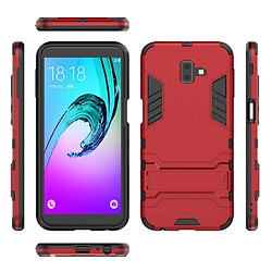 Wewoo Coque TP + antichoc pour Galaxy J6 +, avec support (rouge) pas cher