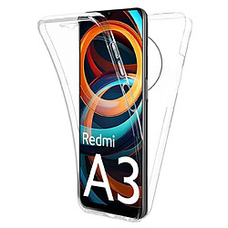 Htdmobiles Coque pour Xiaomi Redmi A3 / Poco C61 4G - housse etui silicone gel fine 360 integrale (avant et arriere) + film ecran - TRANSPARENT