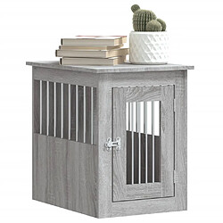 Avis vidaXL Meuble de cage pour chiens sonoma gris 45x62x59 cm