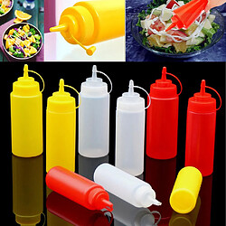 Sauce Ketchup Moutarde Squeeze Bouteille En Plastique De Vinaigre Distributeur 240ml Jaune pas cher