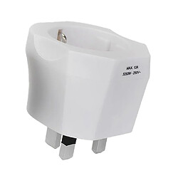 Adaptateur de voyage Europe vers Royaume-Uni 3250W - IP44 - blanc - Dio