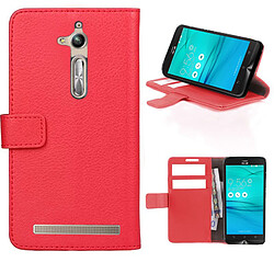 Xeptio Housse portefeuille Asus ZenFone Go ZB500kl rouge - Etui coque