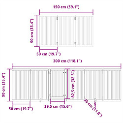 vidaXL Barrière pour chien porte pliable 15 panneaux bois de peuplier pas cher