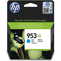 Cartouche d'Encre - Imprimante HP 953XL cyan grande capacité authentique (F6U16AE) pour HP OfficeJet Pro 8710/8715/8720