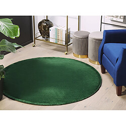 Beliani Tapis rond en viscose vert foncé ø 140 cm GESI II