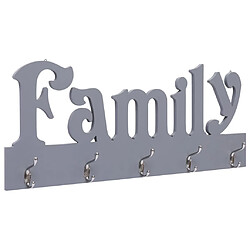 Decoshop26 Porte-manteau Family Gris