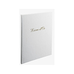 Ac-Deco Livre d'or Balacron en simili-cuir 100 pages - 27 x 22 cm - Blanc