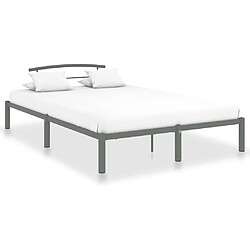 vidaXL Cadre de lit sans matelas gris métal 120x200 cm