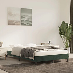 vidaXL Cadre de lit sans matelas vert foncé 120x200 cm velours