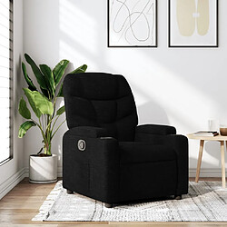 vidaXL Fauteuil inclinable Noir Tissu