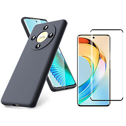 Coque Pour Honor Magic 6 Lite 5G Silicone Noir + Verre Trempe Little Boutik©