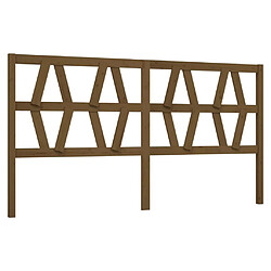 vidaXL Tête de lit Marron miel 206x4x100 cm Bois massif de pin