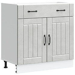 vidaXL Armoire de cuisine Lucca gris béton bois ingénierie