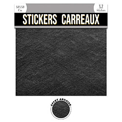 Sudtrading 2 Stickers effet ardoise - 30 x 30 cm - noir