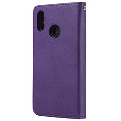 Avis Wewoo Housse Coque Pour Huawei Honor 10 Lite Étui de protection à rabat horizontal de couleur unie avec support et fentes cartes et portefeuille et cadre photo et lanière violet