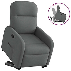 vidaXL Fauteuil inclinable Gris foncé Tissu