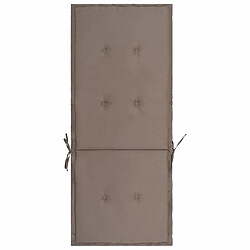 Decoshop26 Lot de 2 coussins de chaise de jardin - Taupe pas cher