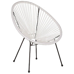 Beliani Chaise de jardin ACAPULCO II Blanc