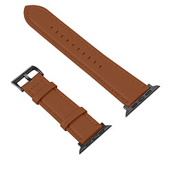 Avizar Bracelet pour Apple Watch 41 / 40 / 38 mm Cuir Effet Grainé Litchi marron